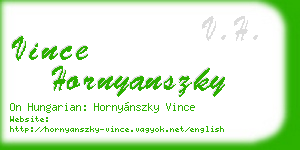 vince hornyanszky business card